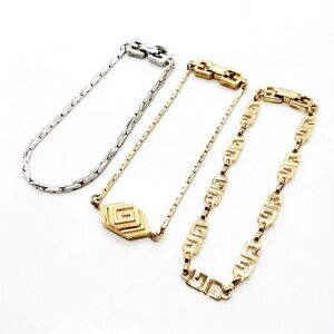 Givenchy Gold and Silver Chain Bracelets